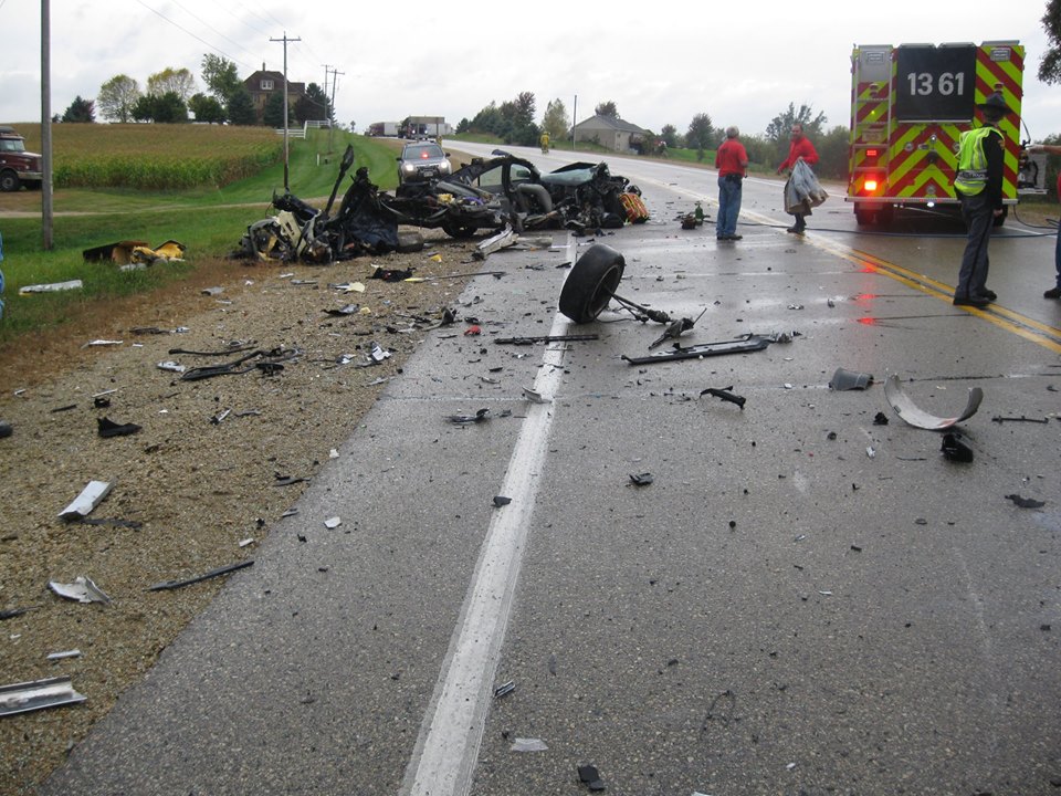 Two people injured in headon collision on State Highway 33 and 175