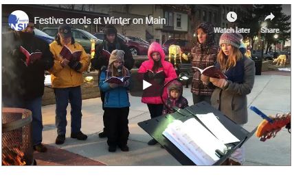 Christmas carolers at Winter on Main