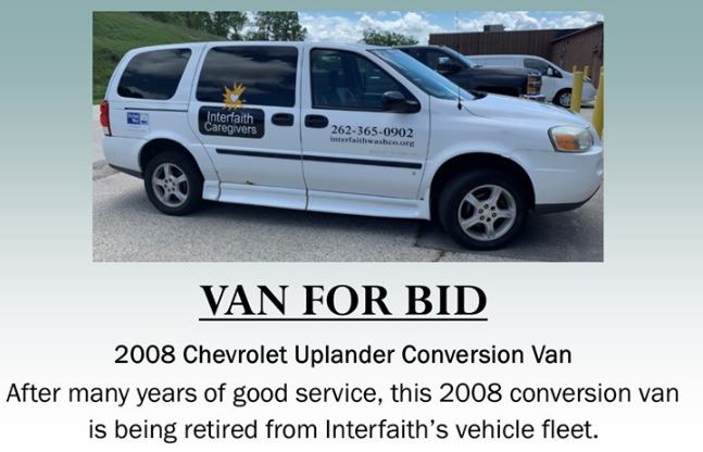 Interfaith van for bid