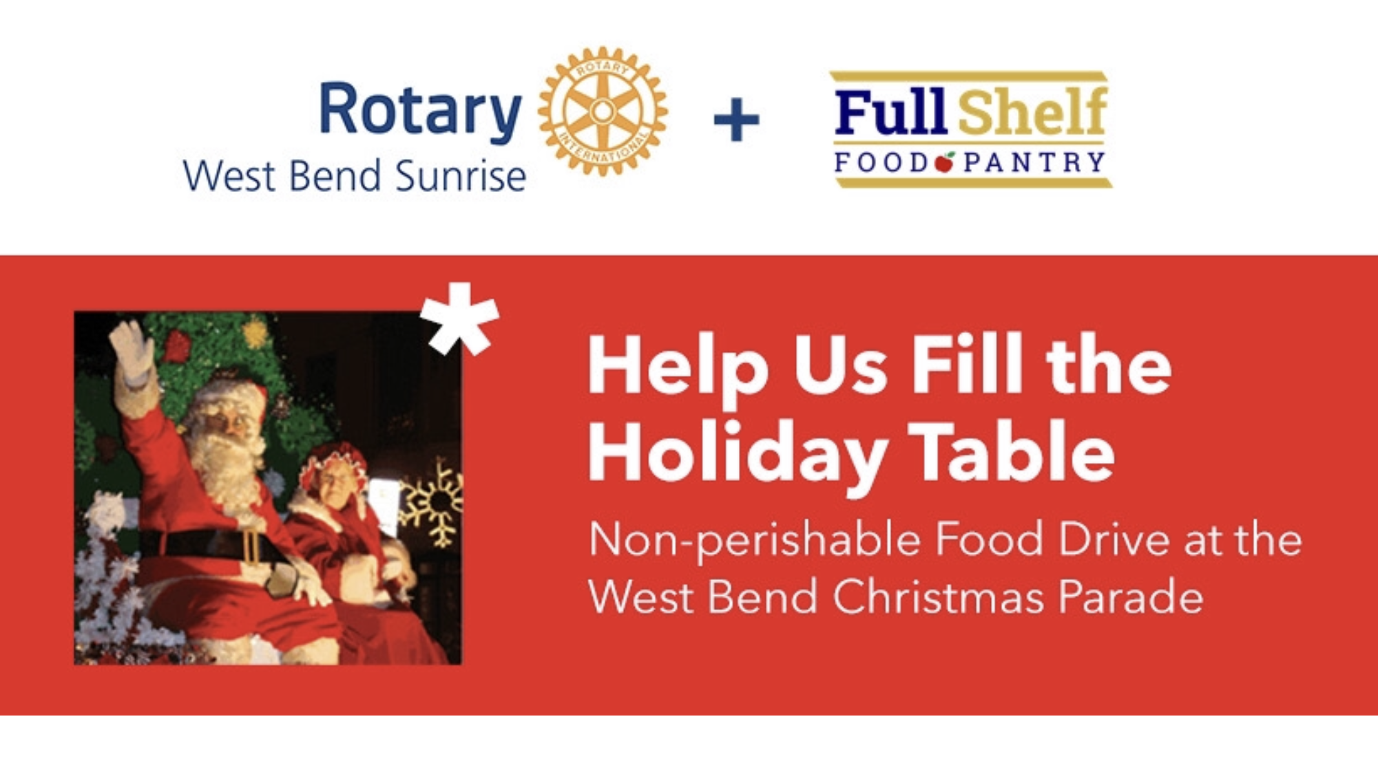 West Bend Sunrise Rotary Will Be Collecting Food For The Full