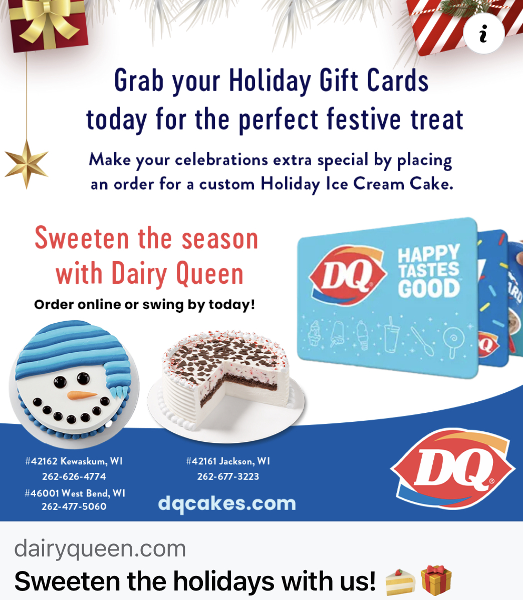Dairy Queen Offers Holiday Gift Card For Easy Gift Giving This Year