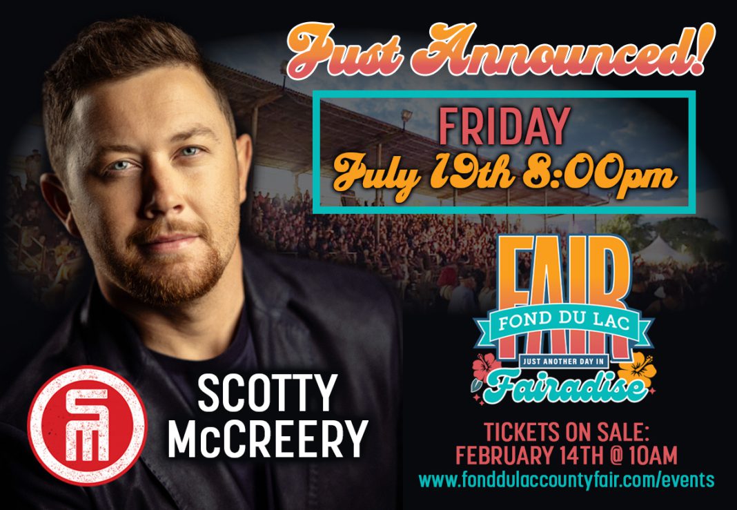 Scotty McCreery set to headline at Fond du Lac County Fair on Friday