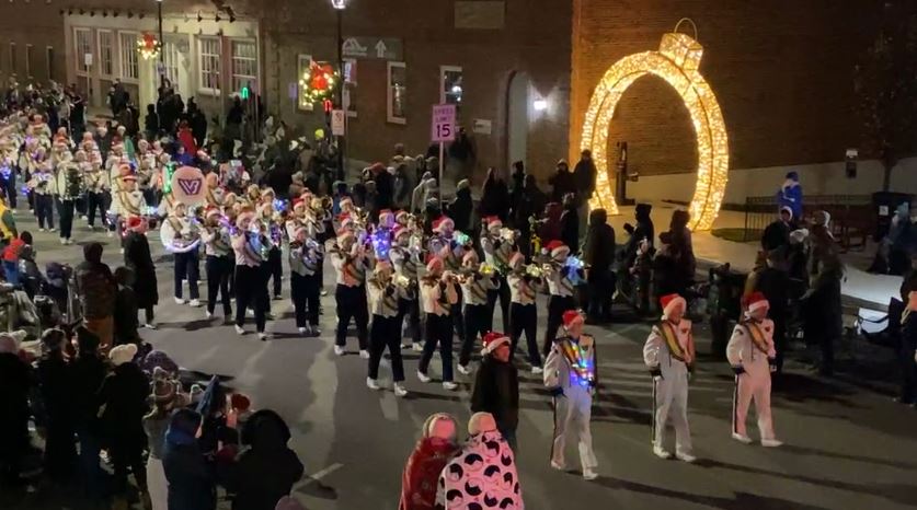 West Bend High School Marching Band in Sunday parade